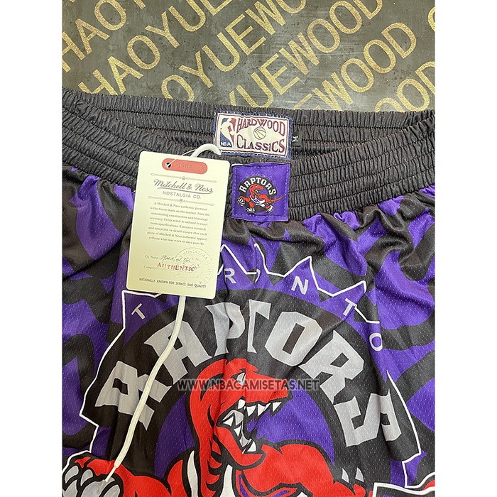 Pantalone Toronto Raptors Mitchell & Ness Negro Violeta